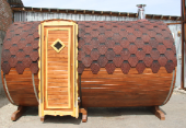 Баня-бочка 2,42×4 м (бок)