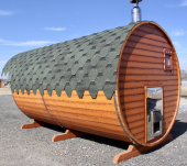 Баня-бочка 2,42×4 м