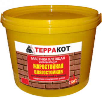 Мастика клеящая влагостойкая, жаростойкая Терракот, 5 кг