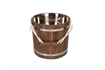 Запарник 20л. с нерж. вставкой (Дуб), арт. ЗН-Д20