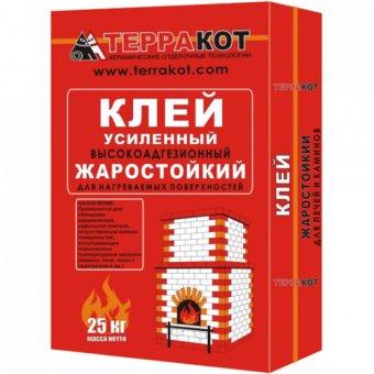 Клей усиленный Терракот жаростойкий, 3 кг